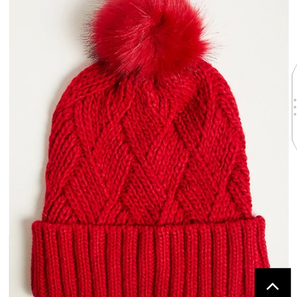 🆕RED WINTER HAT/TOQUE - BASKET WEAVE
